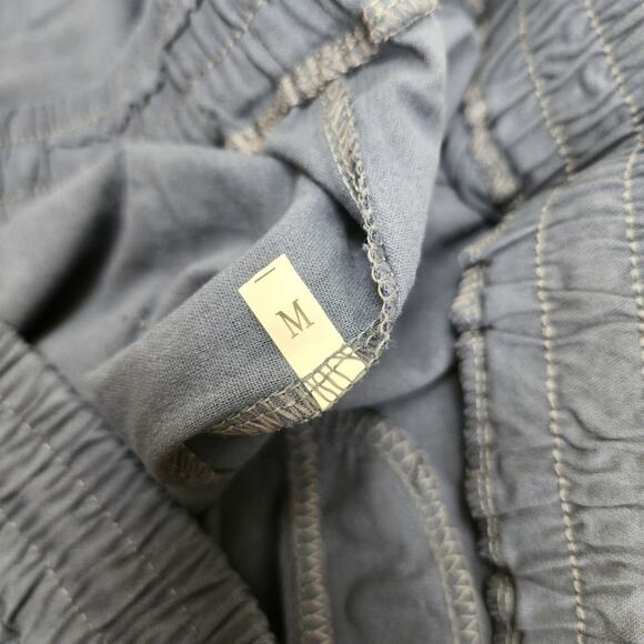 Women's Navy Blue Pull-On Drawstring Capri Shorts w/ Side Pockets Size M - Picture 5 of 5